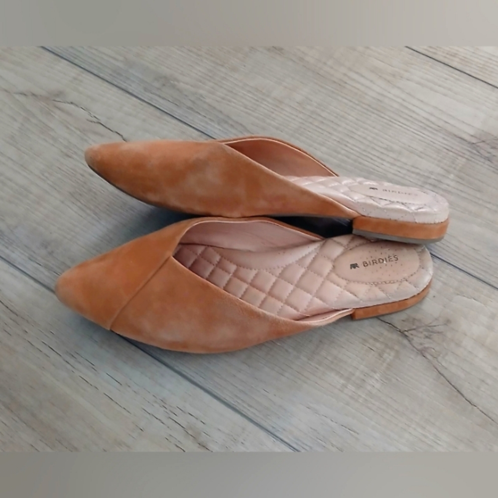 Birdies Swan Suede Mule Women's Size 7.5